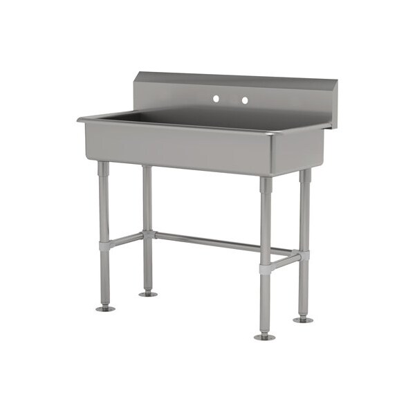 Advance Tabco 6 Deep ADA NSF 14 Ga. 304 SS Floor Mt Sink - Faucet Omitted FS-FM-1-ADA - main